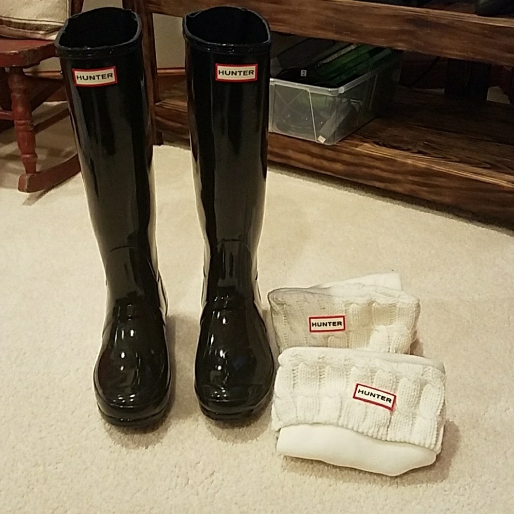 Hunter boots and boot socks